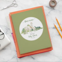 Llama Mama Baby Dusche Wasserfarbe