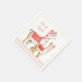 Llama Mama Baby Girl Shower Napkins Serviette (Ecke)