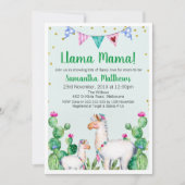 Llama Mama Baby Shower Einladung (Vorderseite)