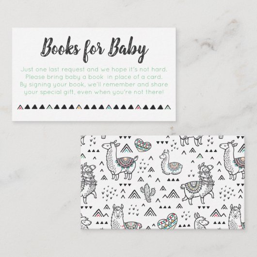 Llama Mama Bücher für Baby Begleitkarte (Vorne/Hinten)