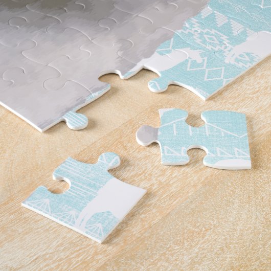 Llama Mama Dream Clouds Aztec Geometric Abstrakt Puzzle (Seite)