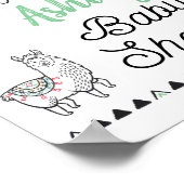 Llama Mama Dusche Begrüßungszeichen Poster (Ecke)