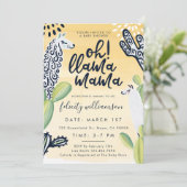 Llama Mama Gender Neutral Baby Shower Einladung (Stehend Vorderseite)