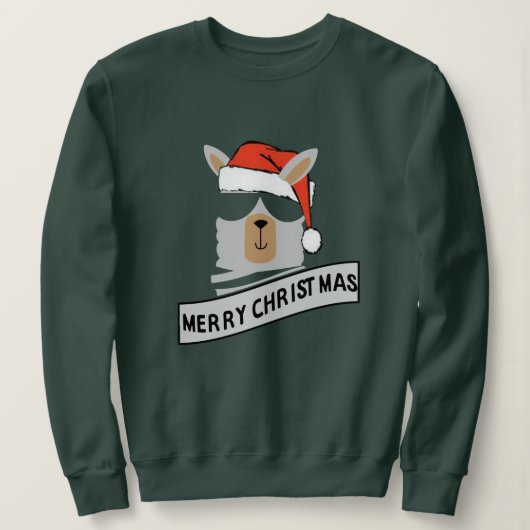 Llama Mama Ugly Christmas Sweater Funny Sweatshirt (Design vorne)
