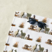 Llama Meadow Beach Handtuch (Farbe auswählen) (Beispiel)