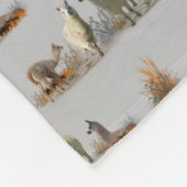 Llama Meadow Fleece Blanket (grau) (Ecke)