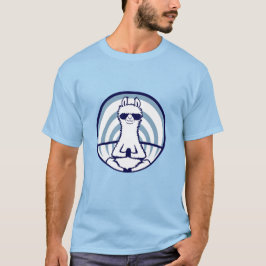 Llama Meditating Yoga Pose Sunglasses Calm Alpaca  T-Shirt