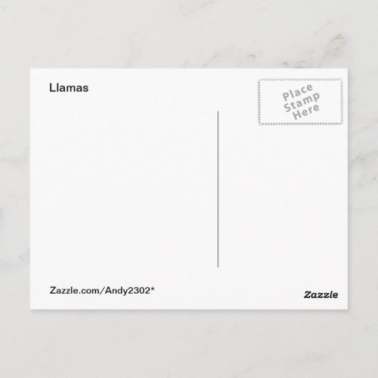 Llama Melange ~ Postkarte (Rückseite)