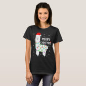 Llama Merry Christmas Kids Funny Llama Christmas L T-Shirt (Vorne ganz)