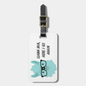 Llama Mia Aquamarin Gepäckanhänger (Vorderseite vertikal)