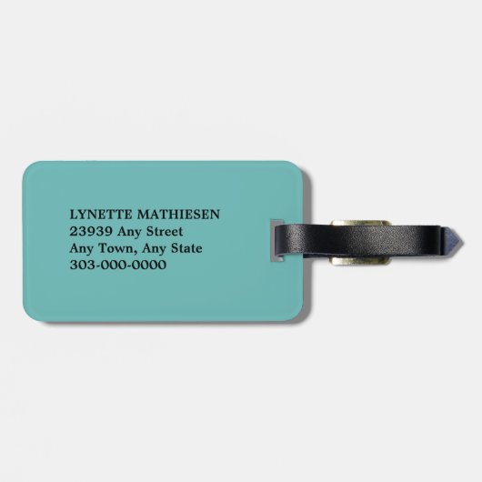 Llama Mia Aquamarin Gepäckanhänger (Rückseite horizontal)