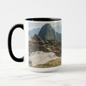 Llama mit Blick auf Ruinen | Machu Picchu, Peru Tasse (Links)