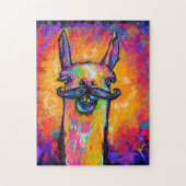 Llama mit einem Mustache - Art Puzzle 11x14 (Vertikal)
