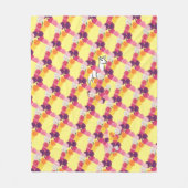 Llama mit Peonies Fleecedecke (Vorderseite)