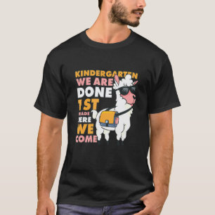 Llama mit Sonnenbrille Kindergarten Schulabschluss T-Shirt