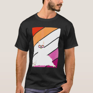 Llama mit Stolz Lesbenflagge Lgbtq Stolz Verbündet T-Shirt