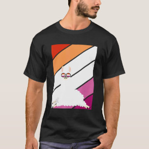 Llama mit stolzer lesbischer Fahne LGBTQ-Stolz Alb T-Shirt