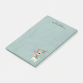 Llama mit Weihnachtsmannmütze und Sonnenbrille Joy Post-it Klebezettel (angewinkelt)