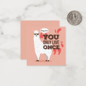 Llama Mitteilungskarte (Vorderseite/Rückseite Beispiel)