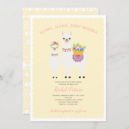 Llama Momma- Niedlich, Baby Girl Shower Einladung