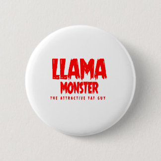 Llama Monster Red Logo Button