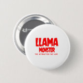 Llama Monster Red Logo Button (Vorne & Hinten)