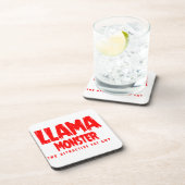 Llama Monster Red Logo Getränkeuntersetzer (Rechte Seite)