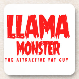 Llama Monster Red Logo Getränkeuntersetzer