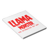 Llama Monster Red Logo Notizblock (angewinkelt)