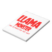 Llama Monster Red Logo Notizblock (Rotiert)