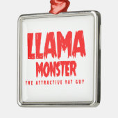 Llama Monster Red Logo Ornament Aus Metall (Links)