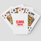 Llama Monster Red Logo Spielkarten (Rückseite)