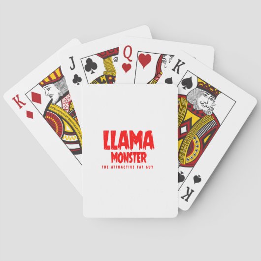 Llama Monster Red Logo Spielkarten (Rückseite)