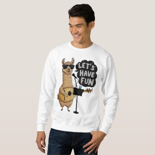Llama Music Party Sweatshirt (Vorne ganz)
