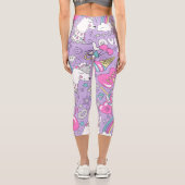 Llama-Muster 1 Capri Leggings (Rückseite)