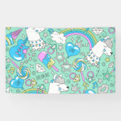 Llama-Muster 2 Banner (Horizontal)