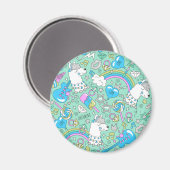 Llama-Muster 2 Magnet (Vorderseite/Rückseite)