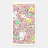 Llama-Muster 3 Serviette (Vorderseite)