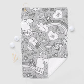 Llama-Muster 4 Golfhandtuch (Insitu)