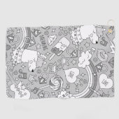 Llama-Muster 4 Golfhandtuch (Horizontal)