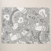Llama-Muster 4 Sherpadecke (Vorderseite (Horizontal))