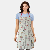 Llama-Muster Cute Whimsical Schürze (Getragen)