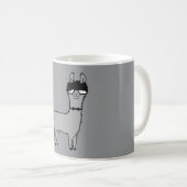 Llama Nerd Geek Glasses Bow Tie Funny Alpaca Kaffeetasse (VorderseiteRechts)