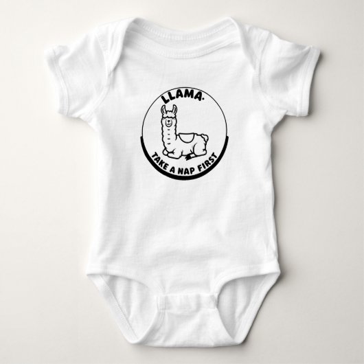 Llama Nickerchen Wisdom Baby Strampler (Vorderseite)