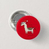 Llama Niedlich Funny Christmas Holiday Button (Vorne & Hinten)