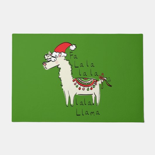 Llama Niedlich Funny Christmas Holiday Fußmatte (Vorderseite)