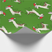 Llama Niedlich Funny Christmas Holiday Geschenkpapier (Ecke)