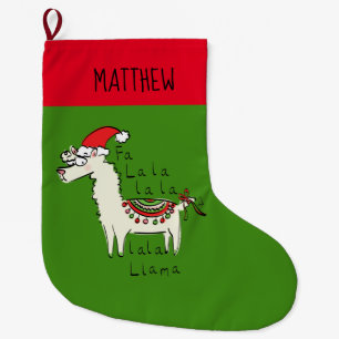 Llama Niedlich Funny Christmas Holiday Großer Weihnachtsstrumpf