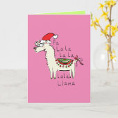 Llama Niedlich Funny Christmas Holiday Karte (Gelbe Blume)