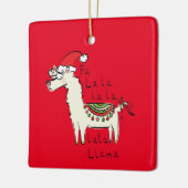 Llama Niedlich Funny Christmas Holiday Keramikornament (Links)